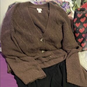 Auden Brown Cardigan Sweater
